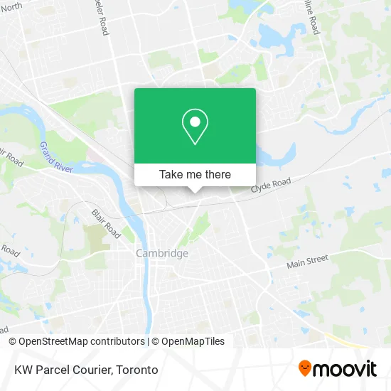 KW Parcel Courier map