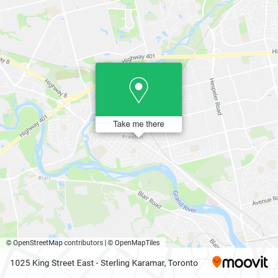 1025 King Street East - Sterling Karamar map