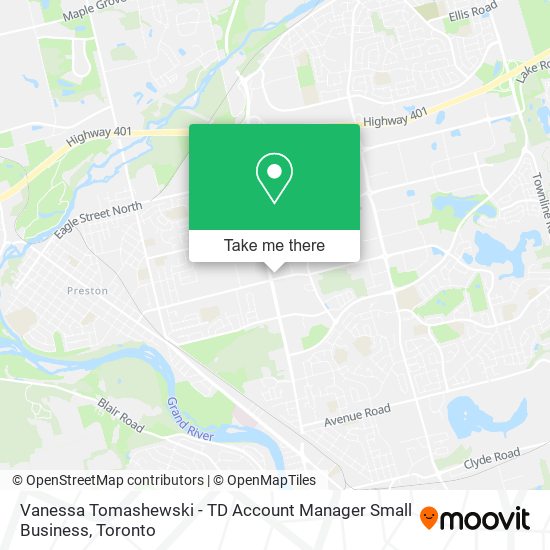 Vanessa Tomashewski - TD Account Manager Small Business map
