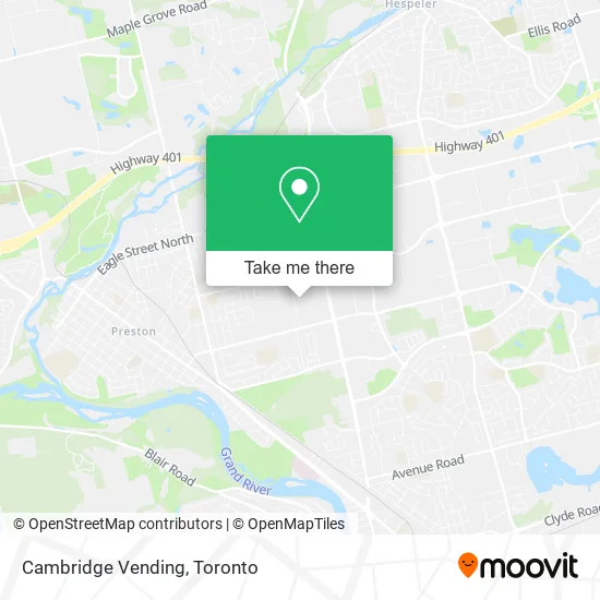 Cambridge Vending map