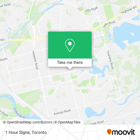 1 Hour Signs map