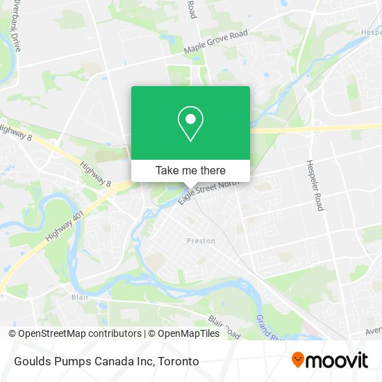 Goulds Pumps Canada Inc map