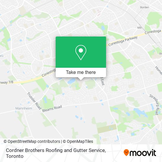Cordner Brothers Roofing and Gutter Service map