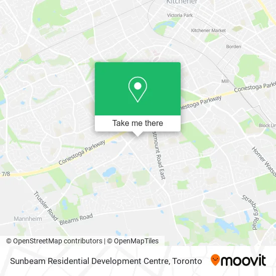 Sunbeam Residential Development Centre map
