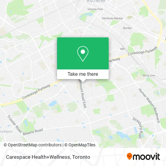 Carespace Health+Wellness map