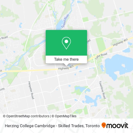 Herzing College Cambridge - Skilled Trades map