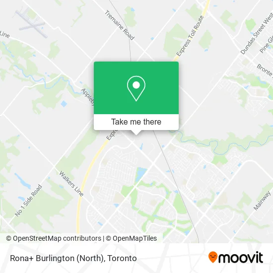 Rona+ Burlington (North) map