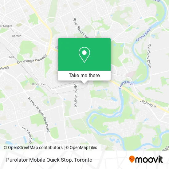 Purolator Mobile Quick Stop map