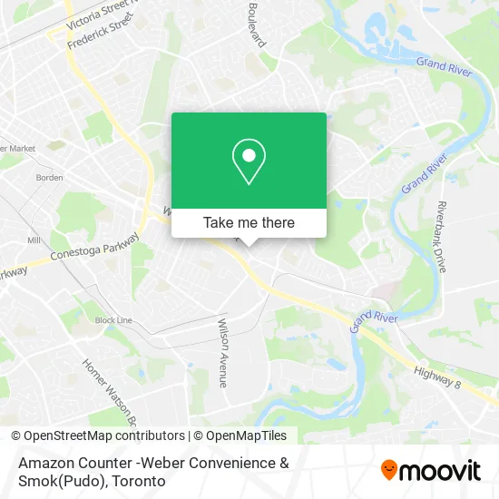 Amazon Counter -Weber Convenience & Smok(Pudo) map