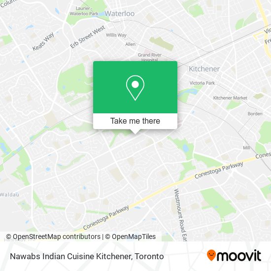 Nawabs Indian Cuisine Kitchener map