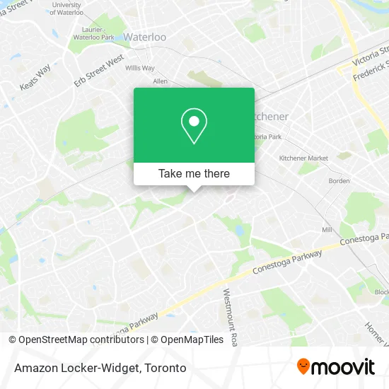 Amazon Locker-Widget map