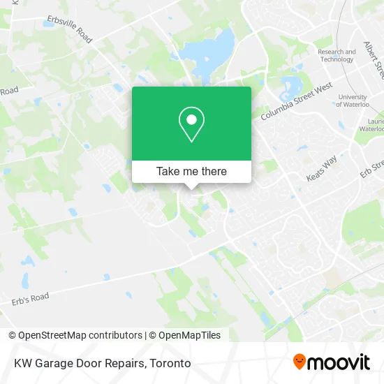 KW Garage Door Repairs map