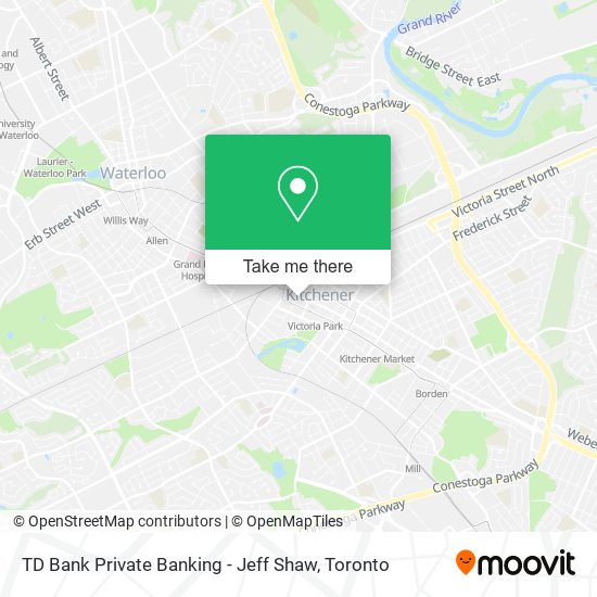 TD Bank Private Banking - Jeff Shaw map