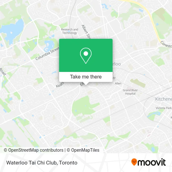 Waterloo Tai Chi Club map