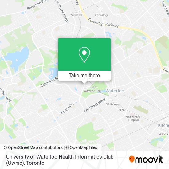 University of Waterloo Health Informatics Club (Uwhic) map