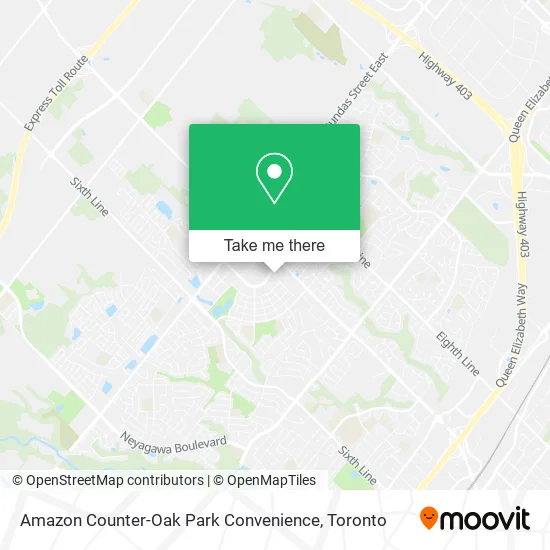 Amazon Counter-Oak Park Convenience map