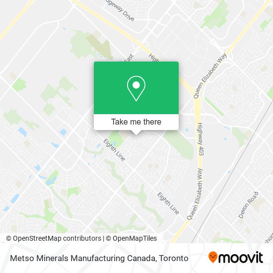 Metso Minerals Manufacturing Canada map