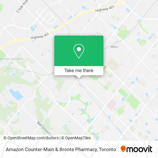 Amazon Counter-Main & Bronte Pharmacy map