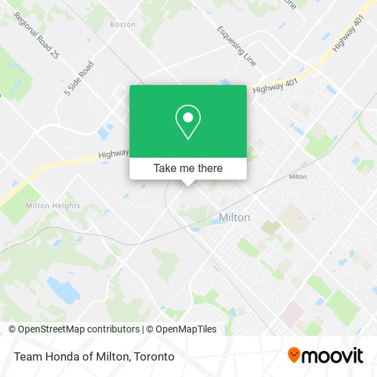 Team Honda of Milton map