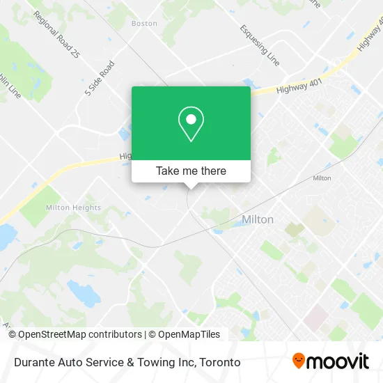 Durante Auto Service & Towing Inc map