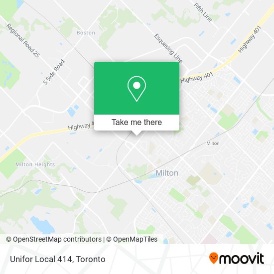 Unifor Local 414 map