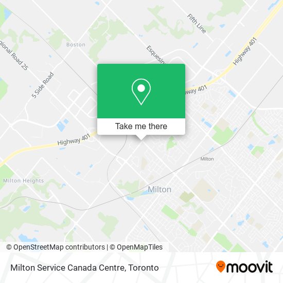 Milton Service Canada Centre plan