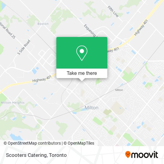 Scooters Catering map