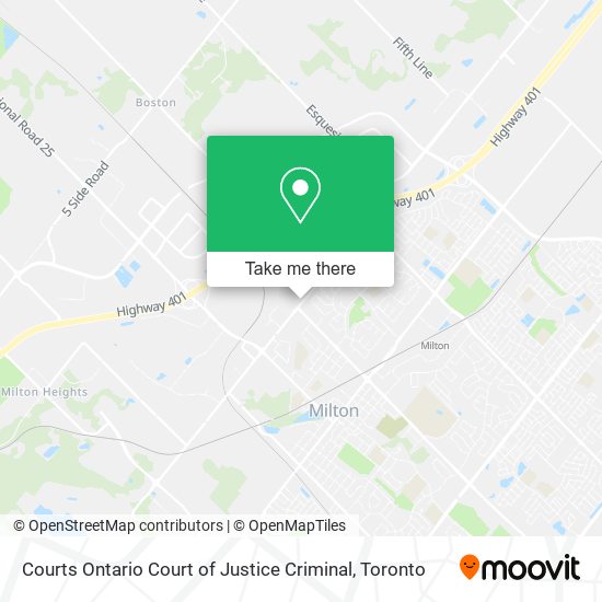 Courts Ontario Court of Justice Criminal map