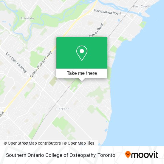 Southern Ontario College of Osteopathy map