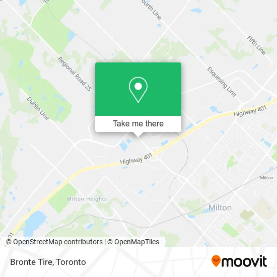 Bronte Tire map