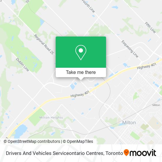 Drivers And Vehicles Serviceontario Centres map