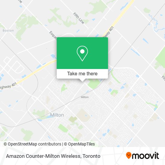 Amazon Counter-Milton Wireless map