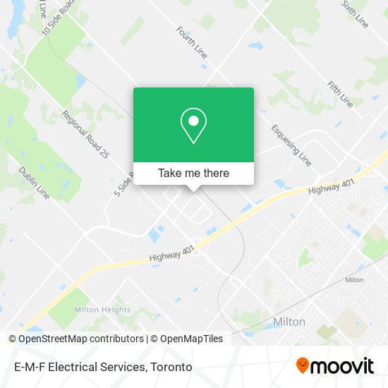 E-M-F Electrical Services map