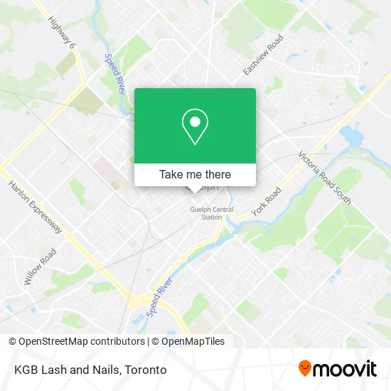KGB Lash and Nails map