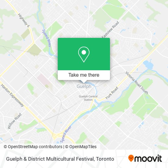 Guelph & District Multicultural Festival map