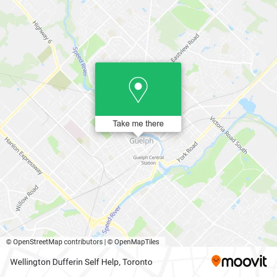 Wellington Dufferin Self Help map