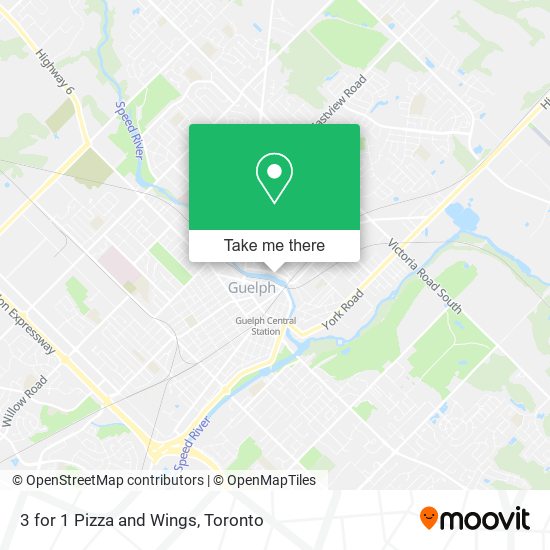 3 for 1 Pizza and Wings map