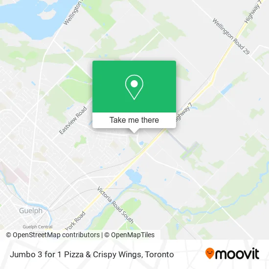 Jumbo 3 for 1 Pizza & Crispy Wings map