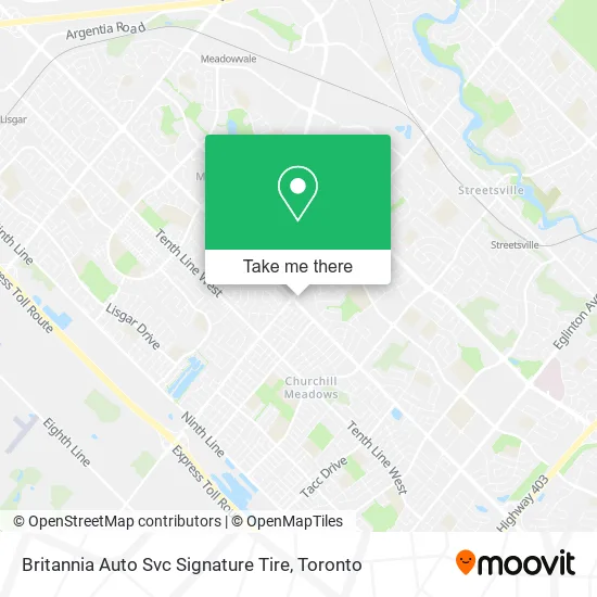 Britannia Auto Svc Signature Tire map