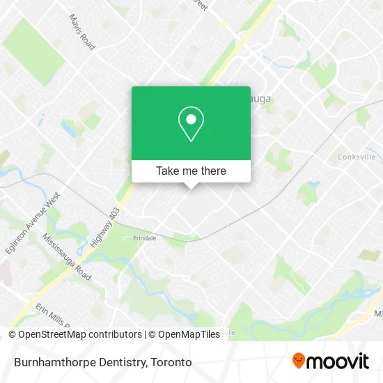 Burnhamthorpe Dentistry map