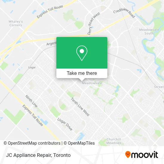 JC Appliance Repair map