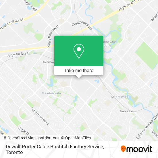Dewalt Porter Cable Bostitch Factory Service map