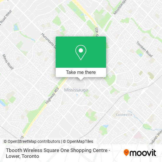 Tbooth Wireless Square One Shopping Centre - Lower map