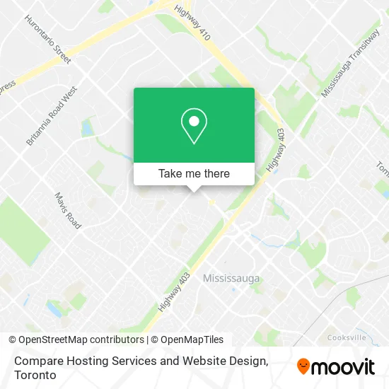Compare Hosting Services and Website Design map