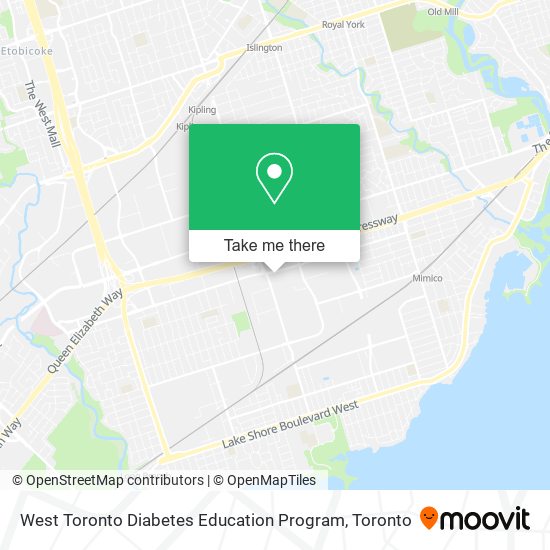 West Toronto Diabetes Education Program map