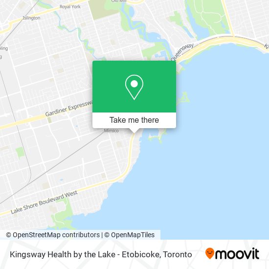 Kingsway Health by the Lake - Etobicoke map