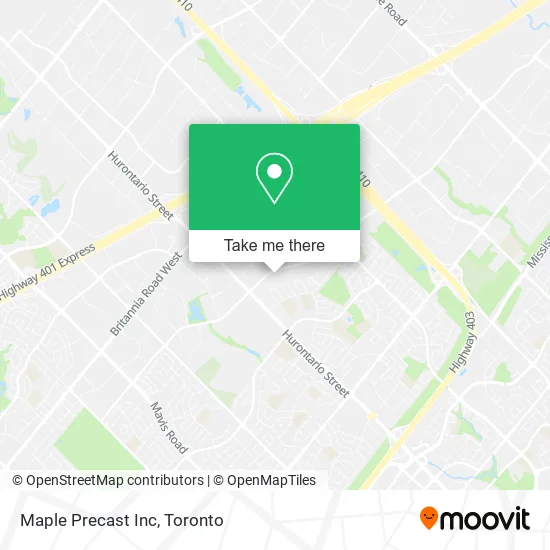 Maple Precast Inc map