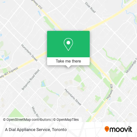 A Dial Appliance Service map