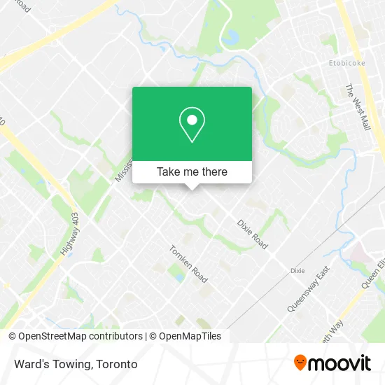 Ward's Towing map