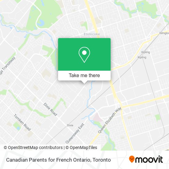 Canadian Parents for French Ontario map